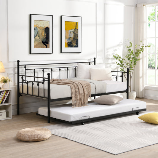 Daybed with trundle  BLACK