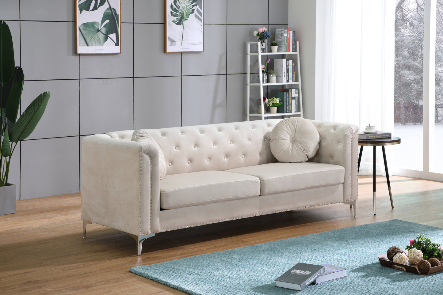 Pompano G898A-S Sofa ( 2 Boxes ) , IVORY