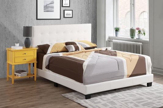 Caldwell G1305-QB-UP Queen Bed , WHITE