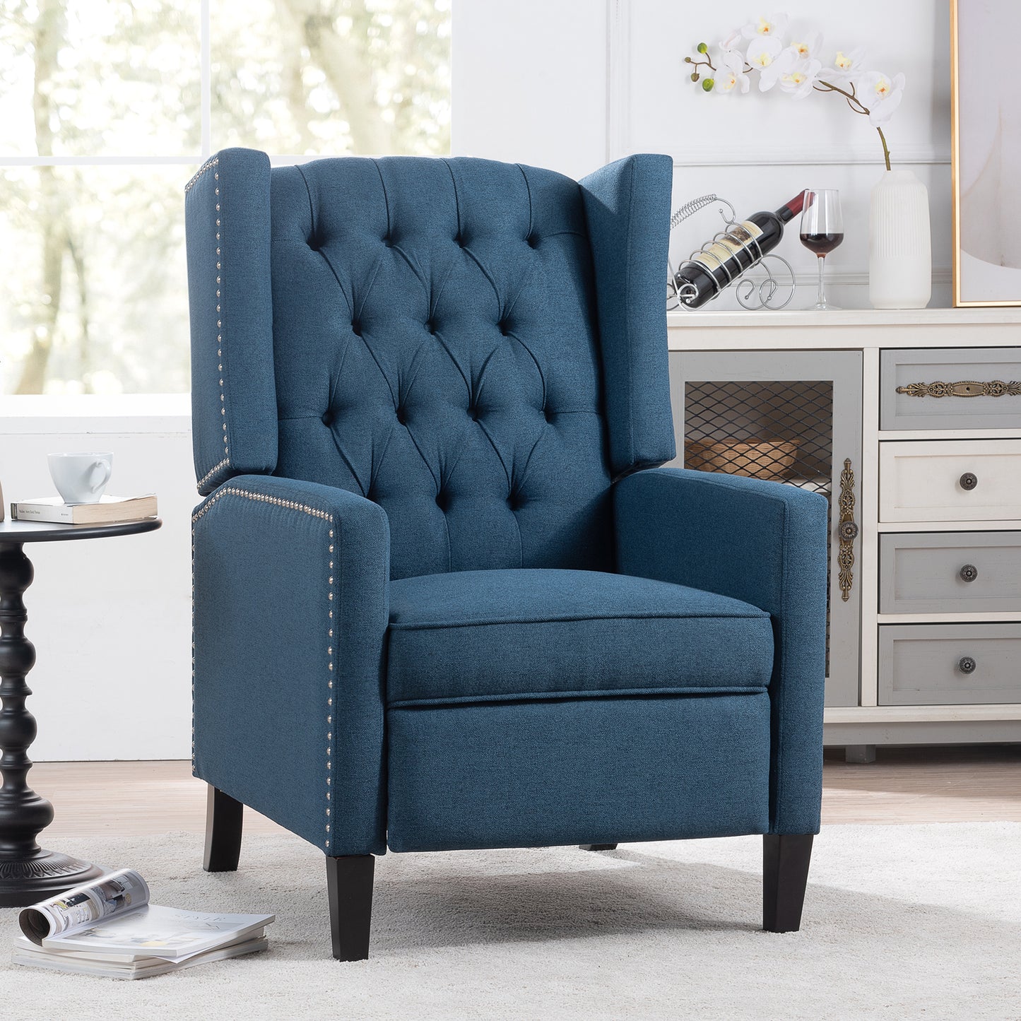 27.16 Wide Wing Chair Recliner with Adjustable Manual Support