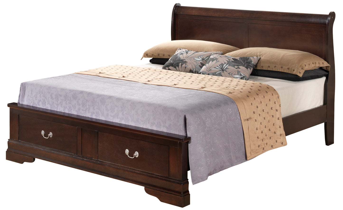 Louis Phillipe G3125D-QSB2 Queen  Storage Bed , Cappuccino