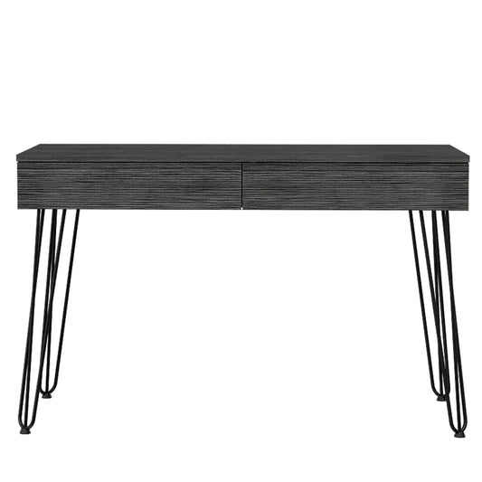 Stylish Oak Office Table with Hairpin Legs