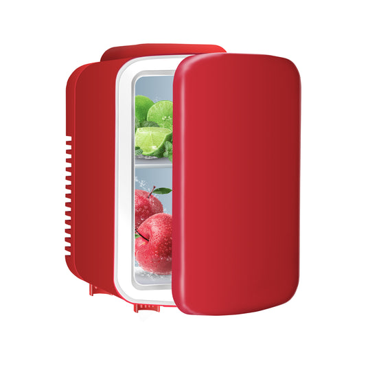 Portable Mini Fridge and Warmer - 4L/6 Can Eco-Friendly Refrigerator for Skincare, Beverage, Food, and Cosmetics