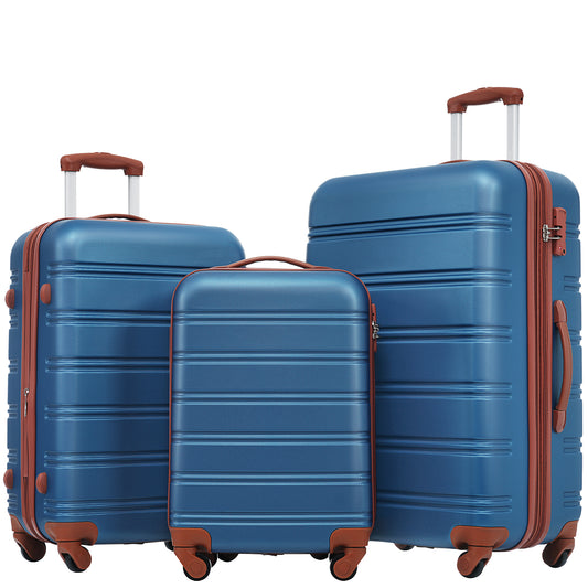 3 Piece Luggage Set Hardside Spinner Suitcase with TSA Lock 20" 24' 28" Available