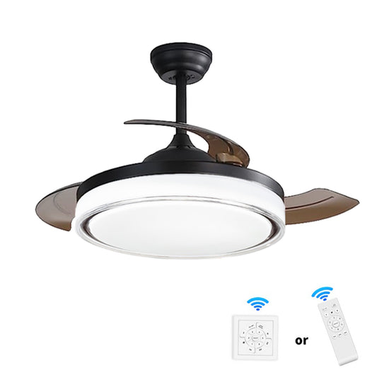 42 inch Modern Bladeless Ceiling Fan with Retractable LED Light and Remote Control