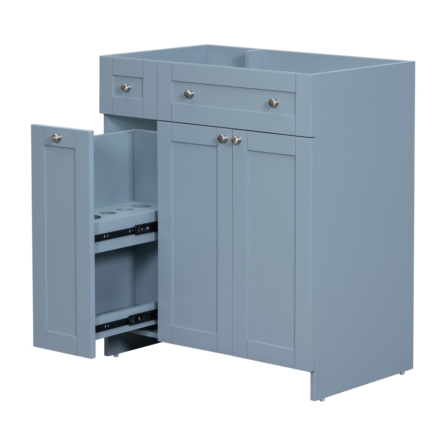 [Cabinet Only] 30" Bathroom vanity-Blue(Sink not included)