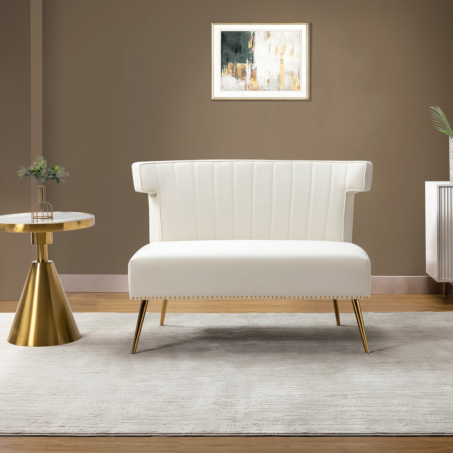 Cadmus Armless Loveseat IVORY