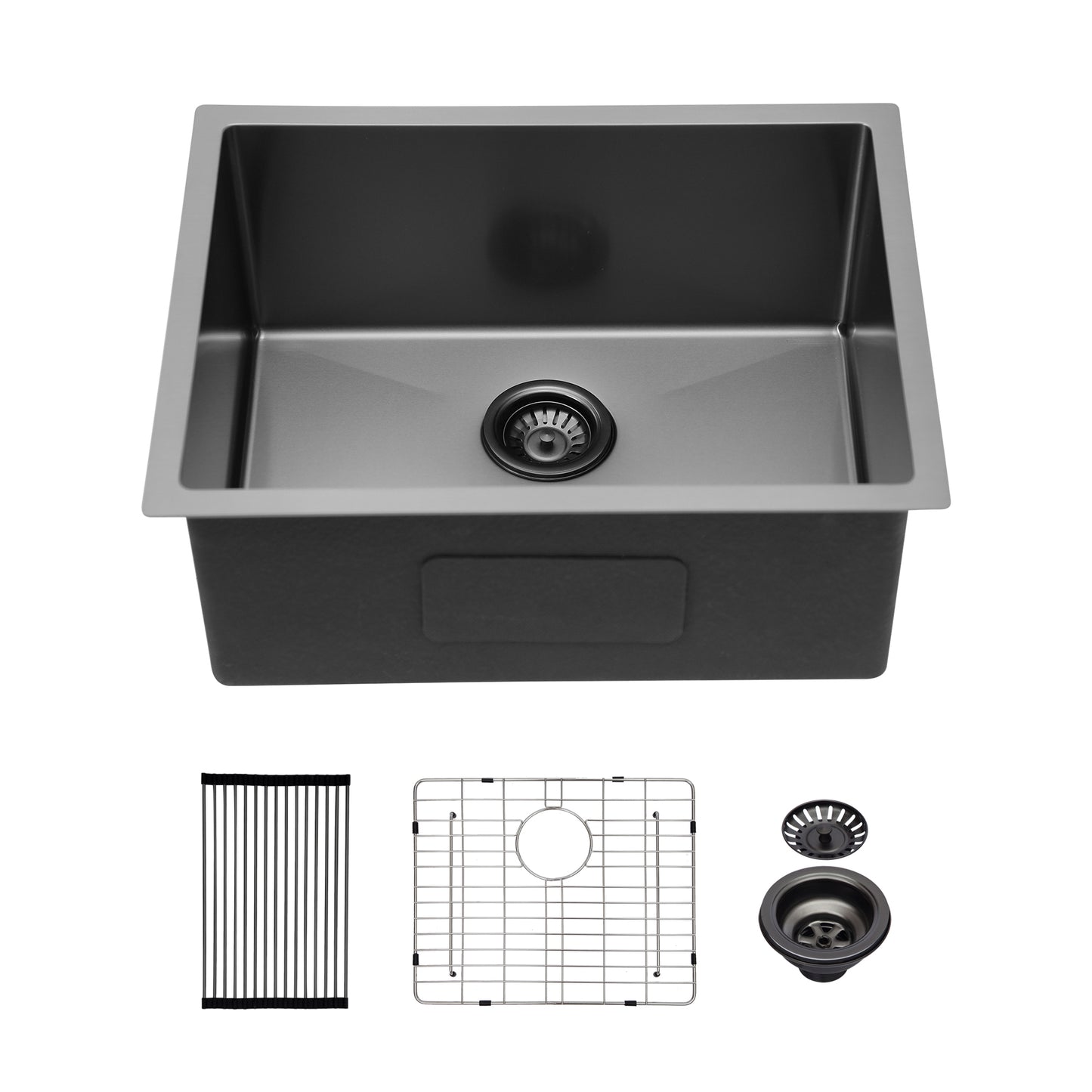 Gunmetal Black Kitchen Sink with Nano Stainless Steel Finish & Soundproof Design