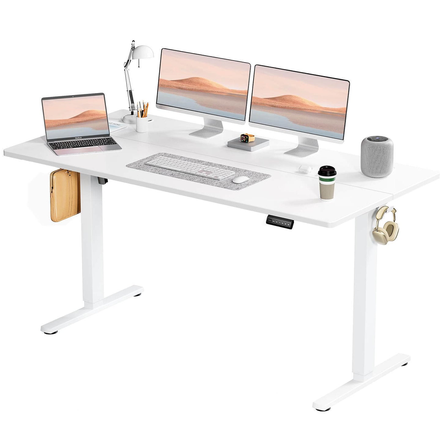 Height Adjustable Electric Standing Desk with Smooth Lifting Feature