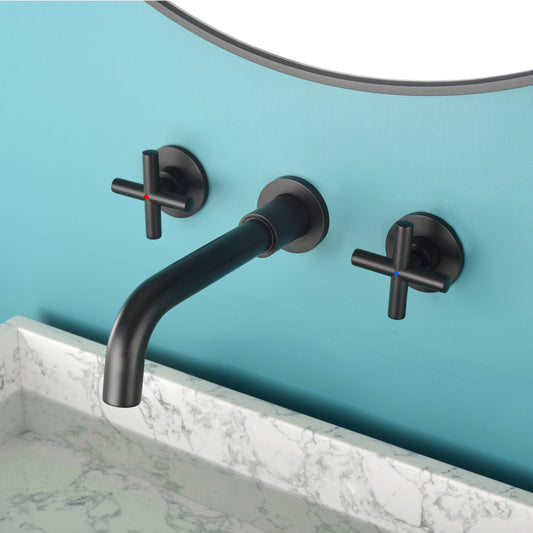 Elegant Matte Black Brass Bathroom Faucet