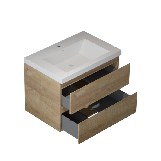 29'' Solid Surface Vanity Sink for Bathroom in White