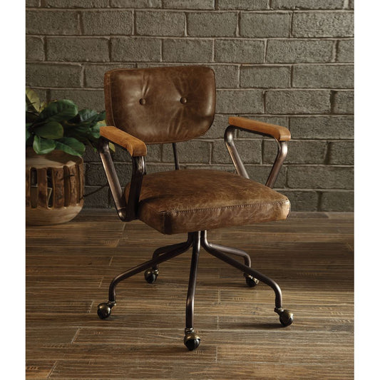 Hallie Office Chair in Vintage Whiskey Top Grain Leather 92410