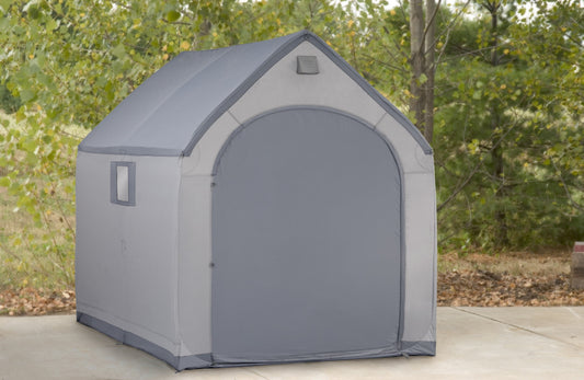 96 H x 72 W x 90 D Outdoor Gray Storage House XXL, Portable, Storage Shed