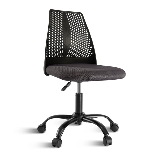 Ergonomic Office and Home Chair with Supportive Cushioning, Black & Gray