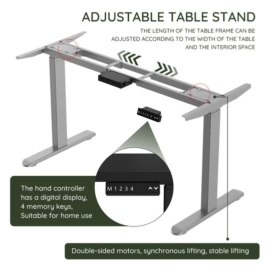 Height Adjustable Electric Standing Desk Frame with Dual Motor - ErGear Workstation Base