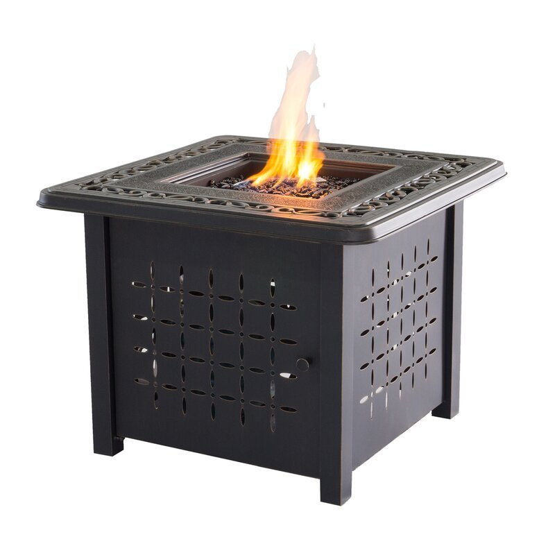 Square Aluminum Outdoor Firepit Table