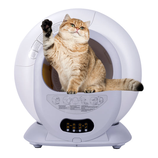 Self-Cleaning Cat Litter Box, Automatic Scooping and Odor Removal, App Control Support 2.4G WiFi (Keyed Model)