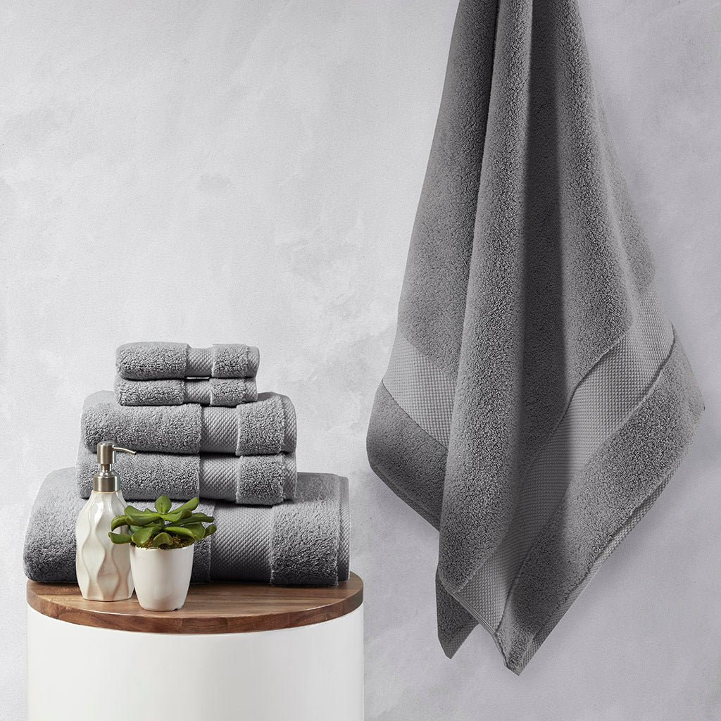 Luxurious 6-Piece Cotton Bath Towel Set with 1000gsm Luxe Feel