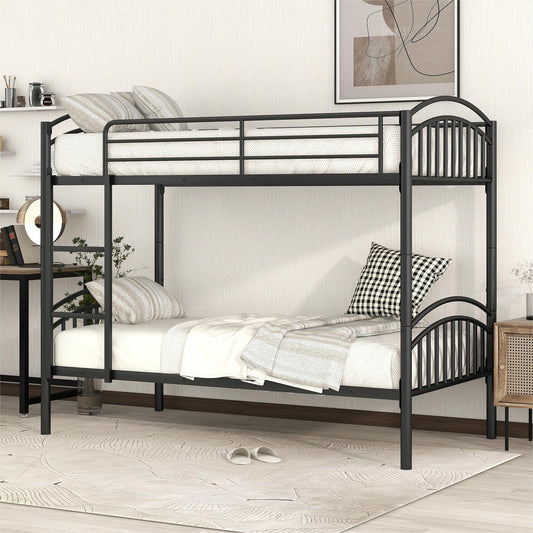 Manhattan Steel Twin Bunk Bed Set (Black)