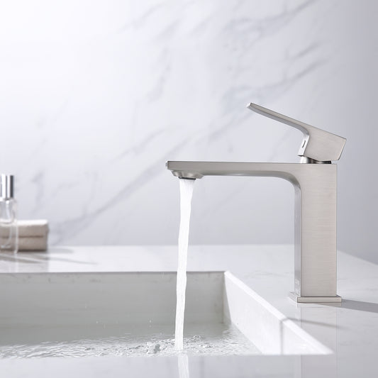 Elevate Your Bathroom with the Brushed Nickel Single Handle Lavatory Faucet