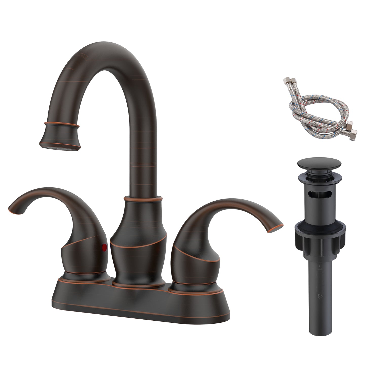 Oil Rubbed Bronze Crescent Moon Style Faucet with 360 Degree Rotating Spout