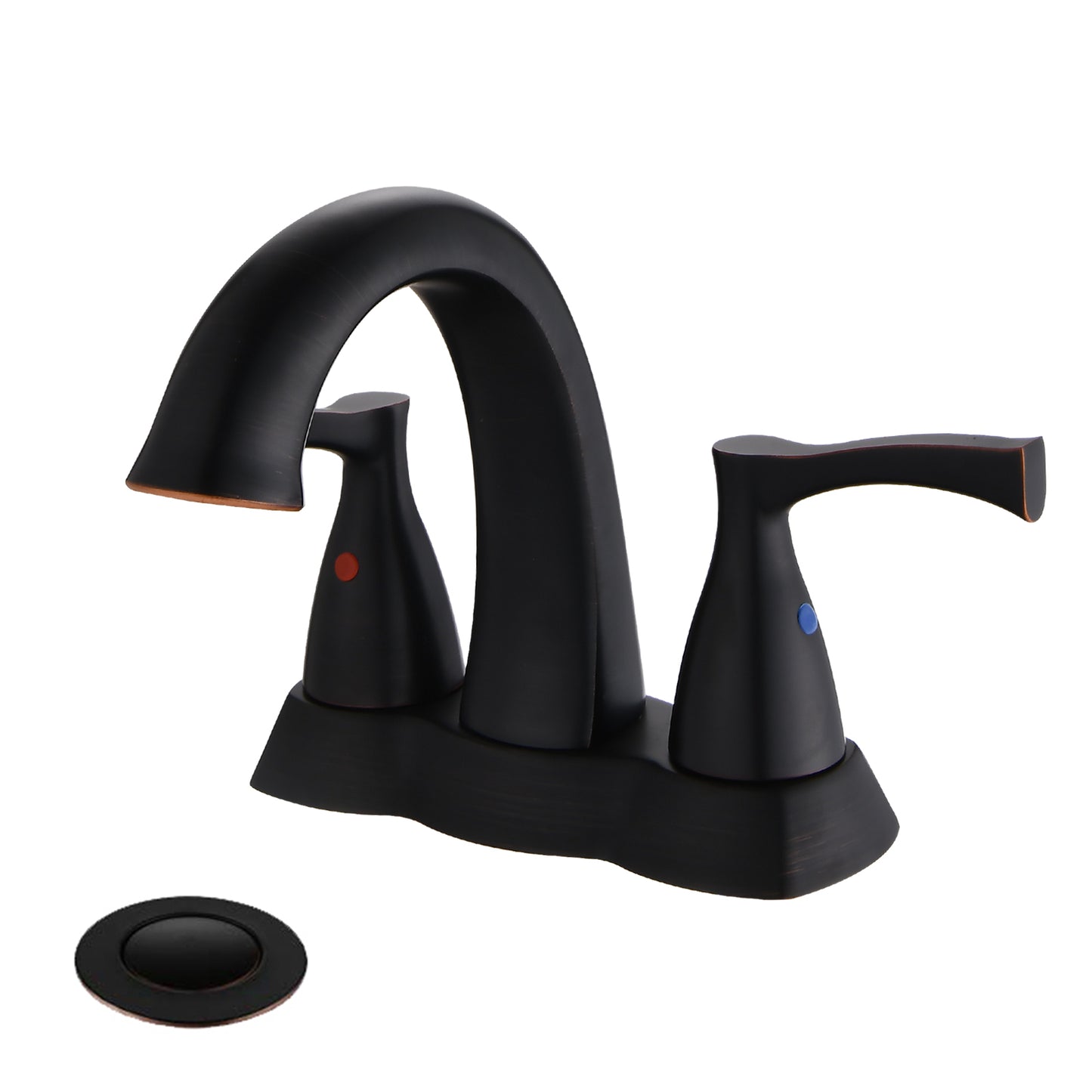 Classic Oil-Rubbed Bronze Bathroom Faucet with 2 Handles and Pop-Up Drain