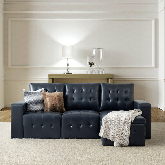 Blanca 87" wide Sofa-NAVY