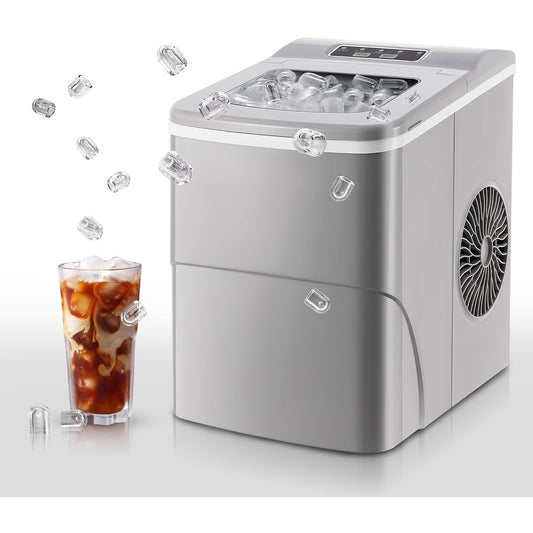 100 lbs/Day Stainless Steel Commercial Ice Maker with 48 lbs Capacity