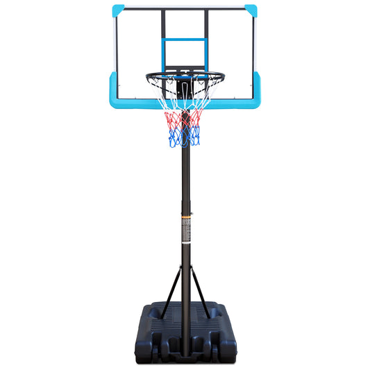 Portable Poolside Black Basketball Hoop Swimming Pool 4ft to 6.5ft Height-Adjustable Basketball System Goal Stand for Kids