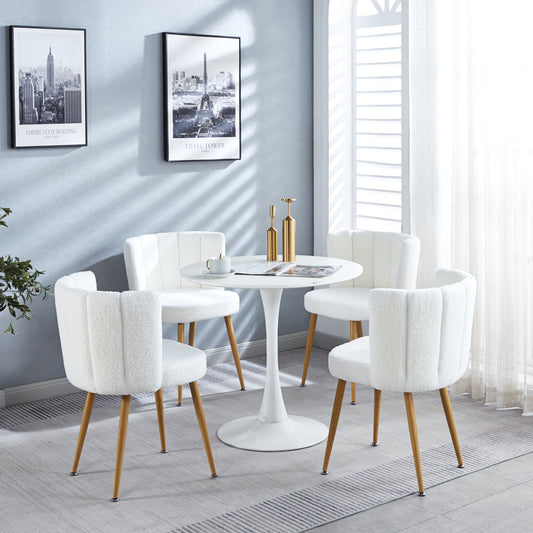 1+4,5pieces table and chair,white dining sets,kitchen sets,coffee sets,MDF table and fabric chair